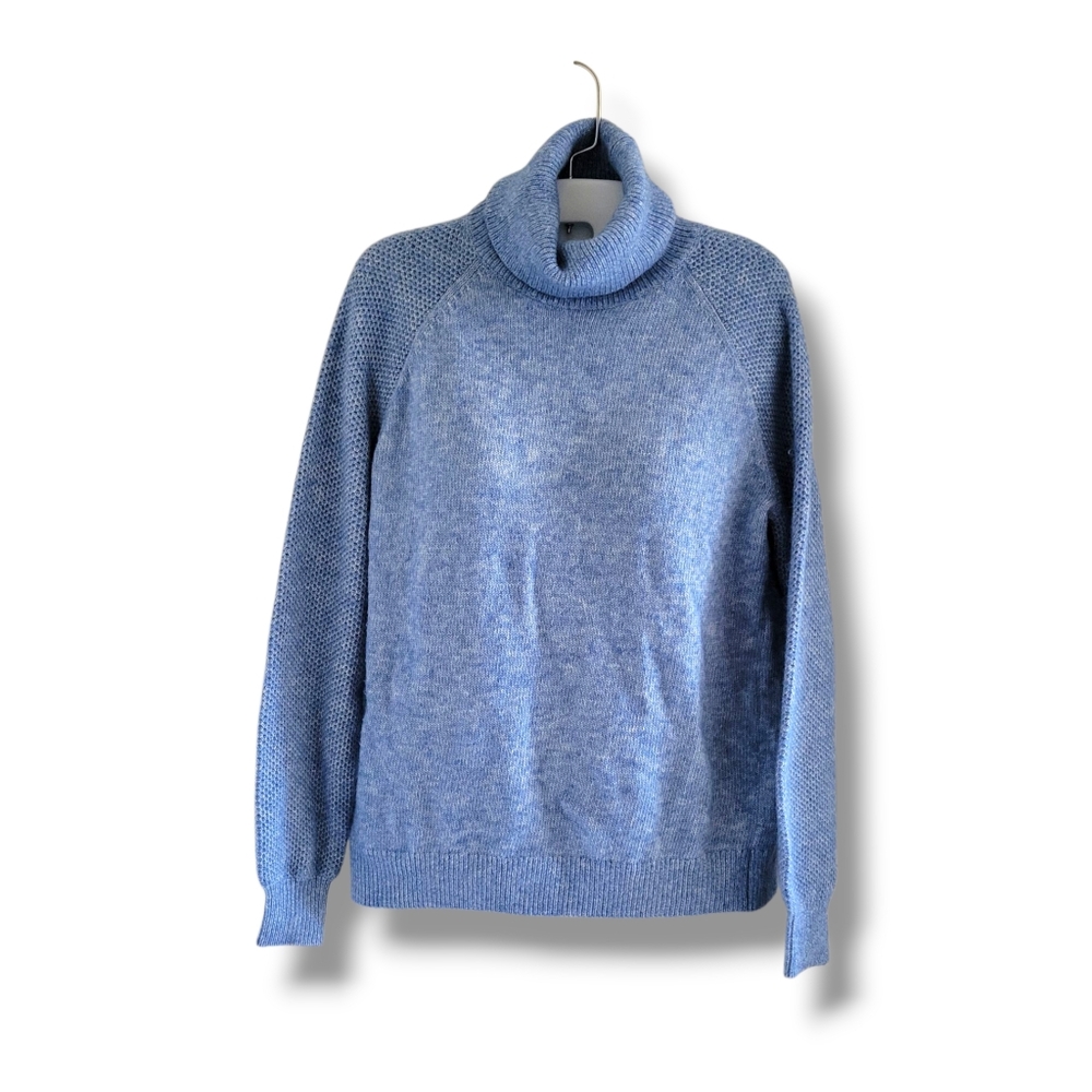 LOFT | Cozy Blue Turtleneck Long Sleeve Knit Sweater (SIZE S)